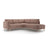 Eden 4-Sitzer Ecksofa, Rechte Seite, aus Strukturierter Stoff in Pink Melange (Puente 68), 267x234 cm von Micadoni – Bild 1