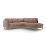 Eden 4-Sitzer Ecksofa, Rechte Seite, aus Strukturierter Stoff in Pink Melange (Puente 68), 267x234 cm von Micadoni – Bild 1