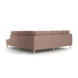Eden 4-Sitzer Ecksofa, Rechte Seite, aus Strukturierter Stoff in Pink Melange (Puente 68), 267x234 cm von Micadoni – Bild 3