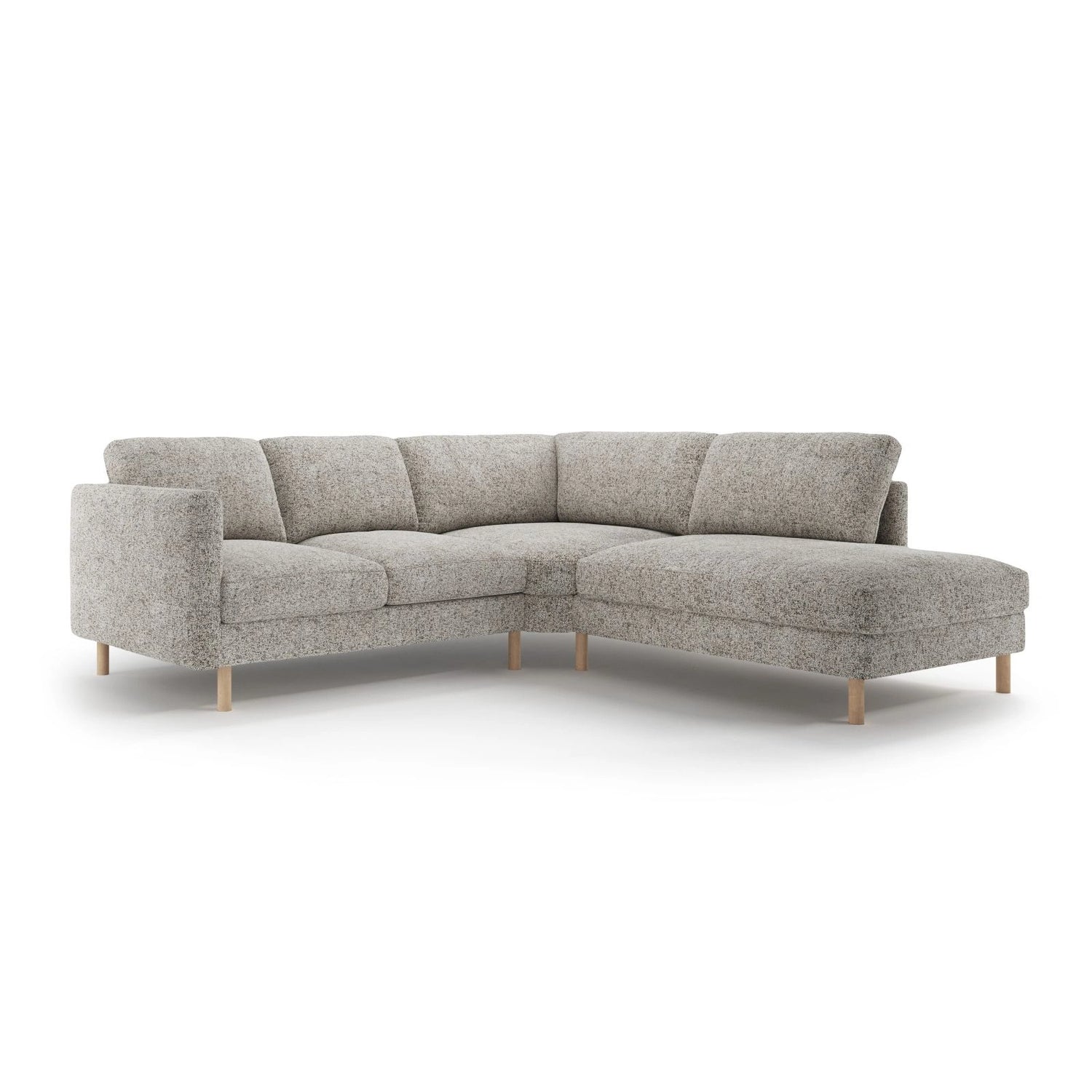 Eden 4-Sitzer Ecksofa, Rechte Seite, aus Strukturstoff, 267x234 cm von Micadoni – Bild 1