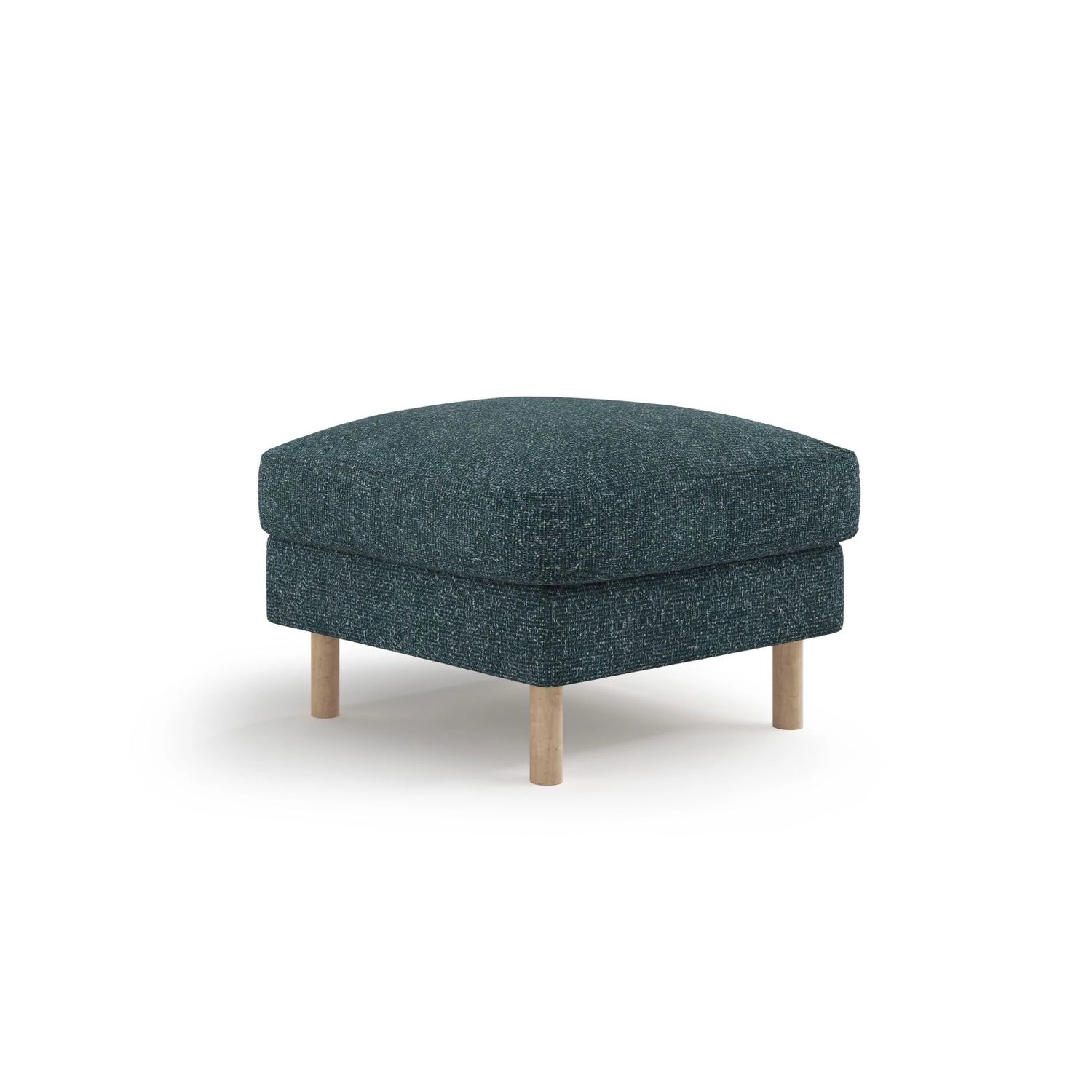 Eden Pouf aus Strukturierter Stoff in Grün Blau meliert (Puente 39), 64x64 cm von Micadoni – Bild 3