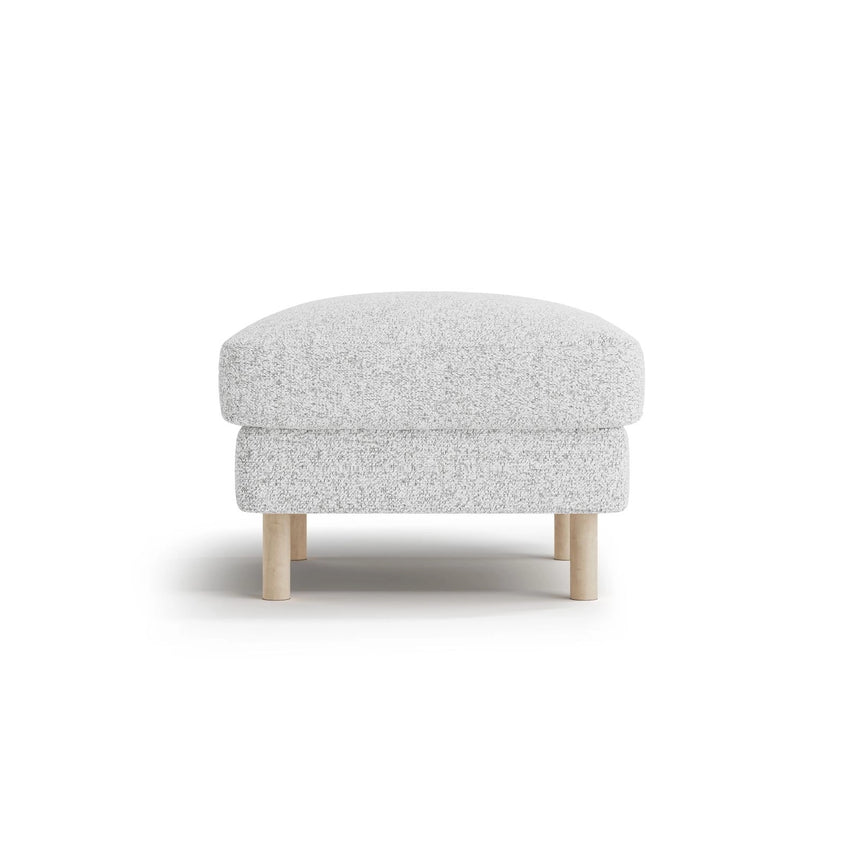 Eden Pouf aus Strukturierter Stoff in Hellgrau melange (Puente 80), 64x64 cm von Micadoni – Bild 1