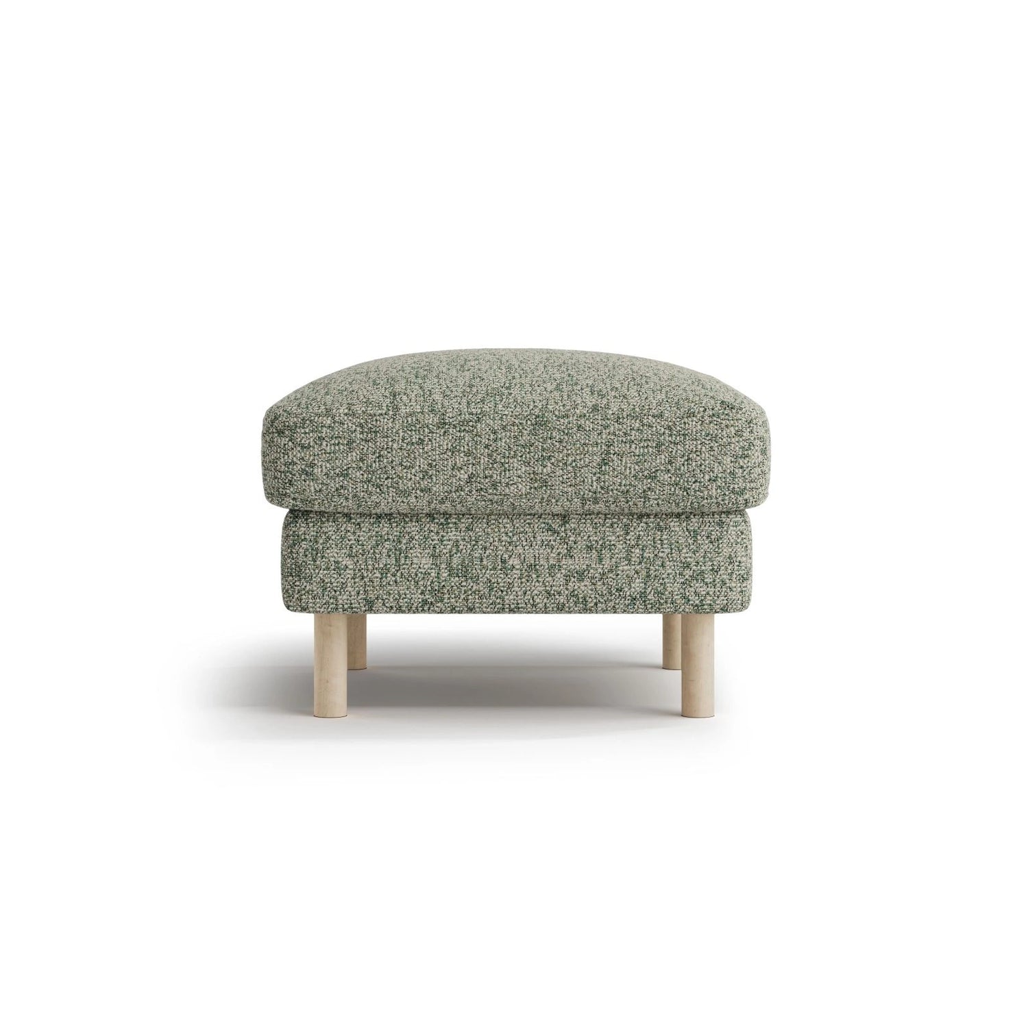 Eden Pouf aus Strukturierter Stoff in Moosgrün meliert (Puente 33), 64x64 cm von Micadoni – Bild 1