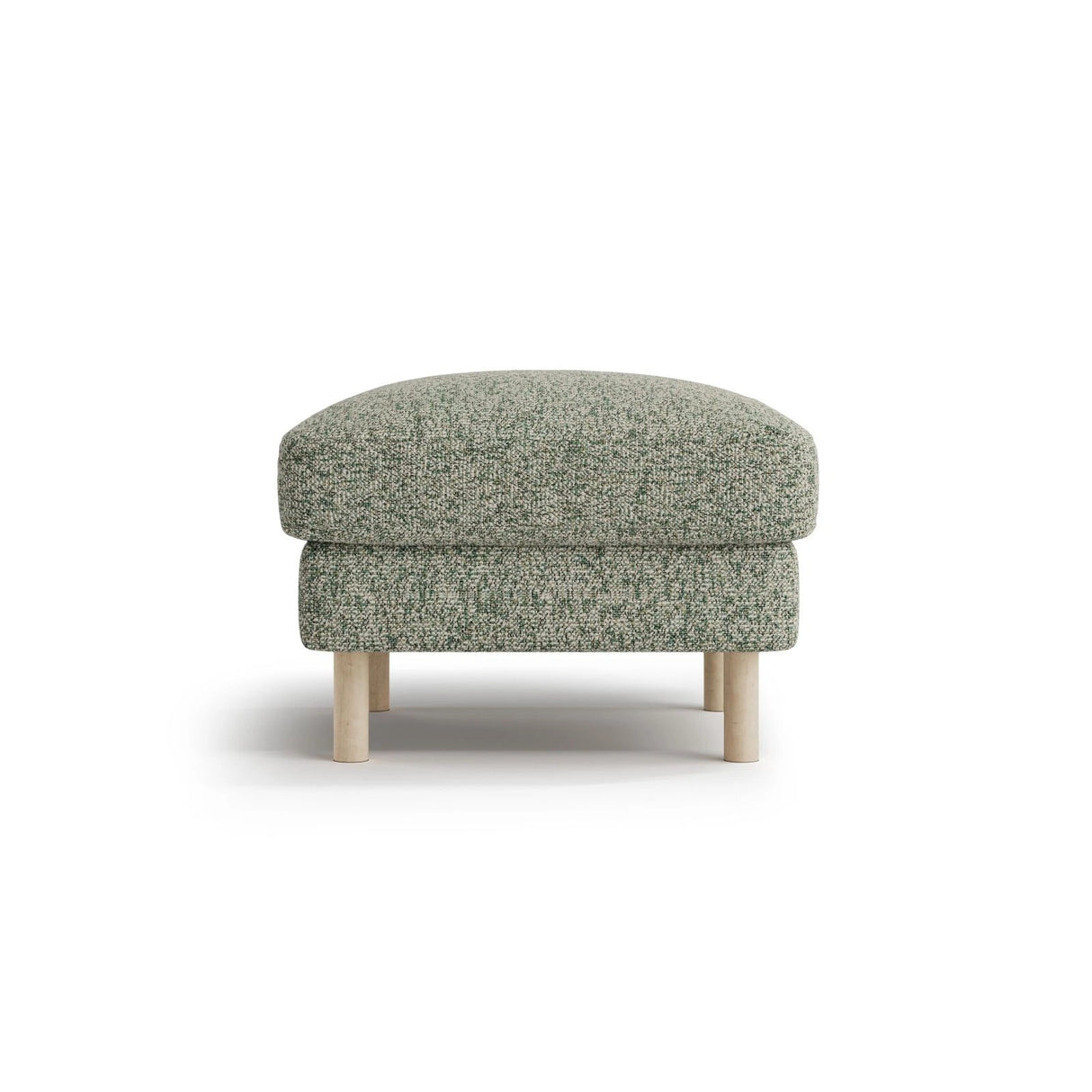 Eden Pouf aus Strukturierter Stoff in Moosgrün meliert (Puente 33), 64x64 cm von Micadoni – Bild 1