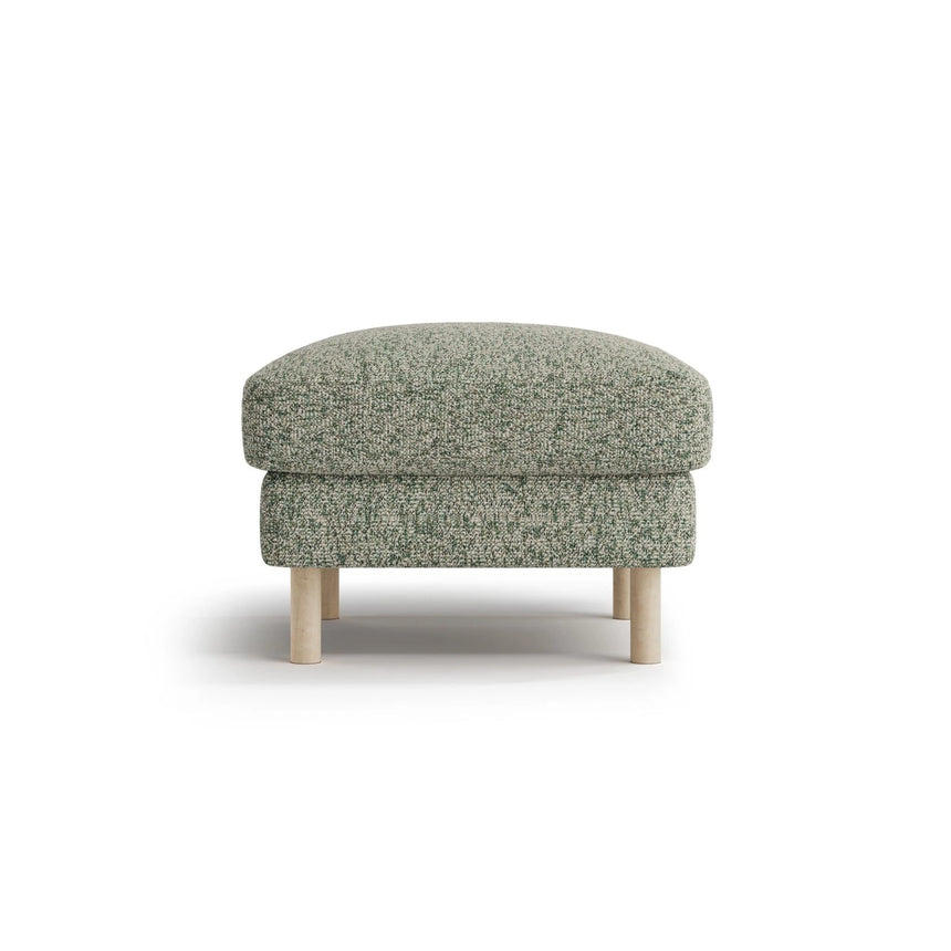 Eden Pouf aus Strukturierter Stoff in Moosgrün meliert (Puente 33), 64x64 cm von Micadoni – Bild 1