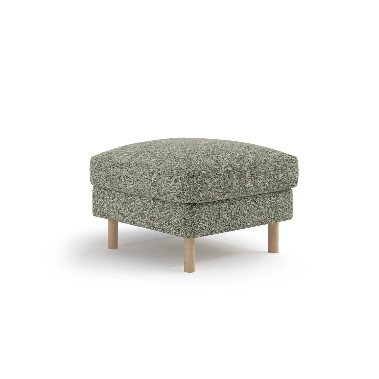 Eden Pouf aus Strukturierter Stoff in Moosgrün meliert (Puente 33), 64x64 cm von Micadoni – Bild 3
