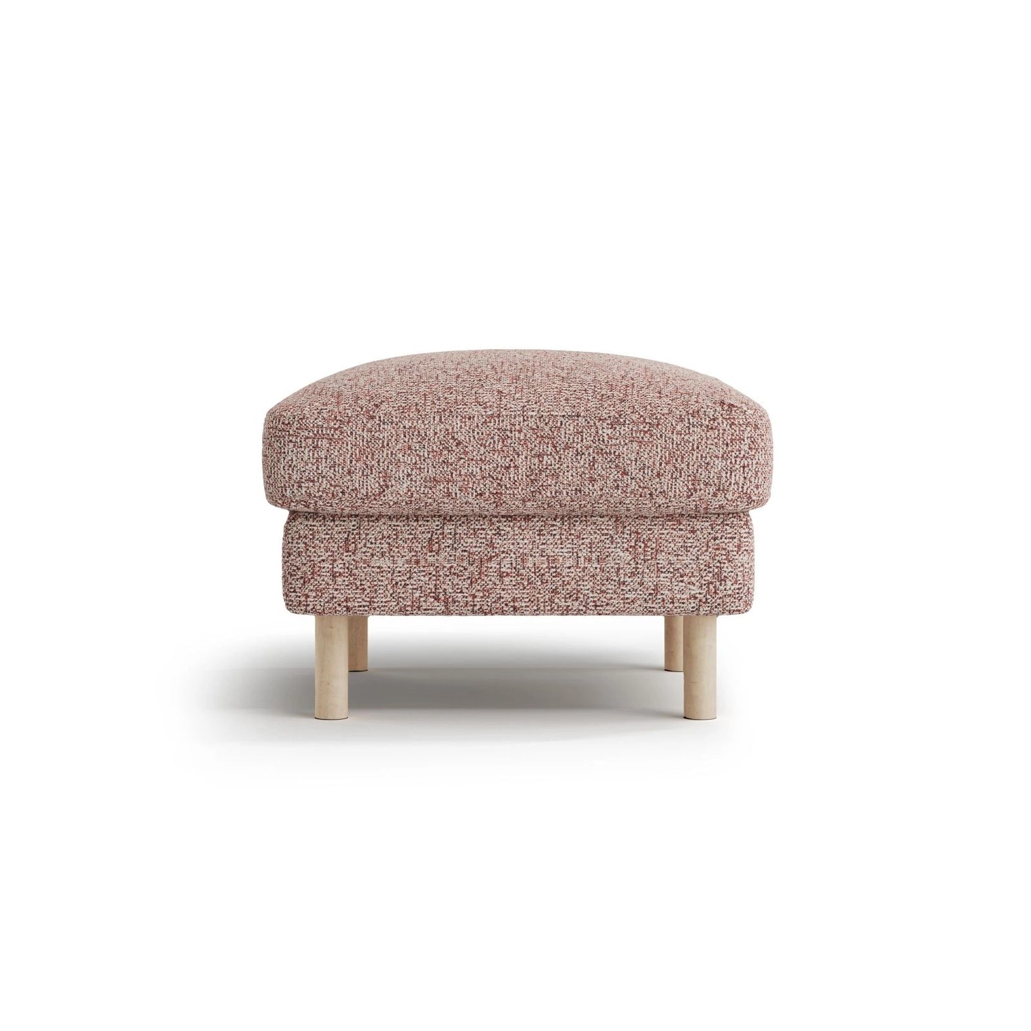 Eden Pouf aus Strukturierter Stoff in Pink Melange (Puente 68), 64x64 cm von Micadoni – Bild 1