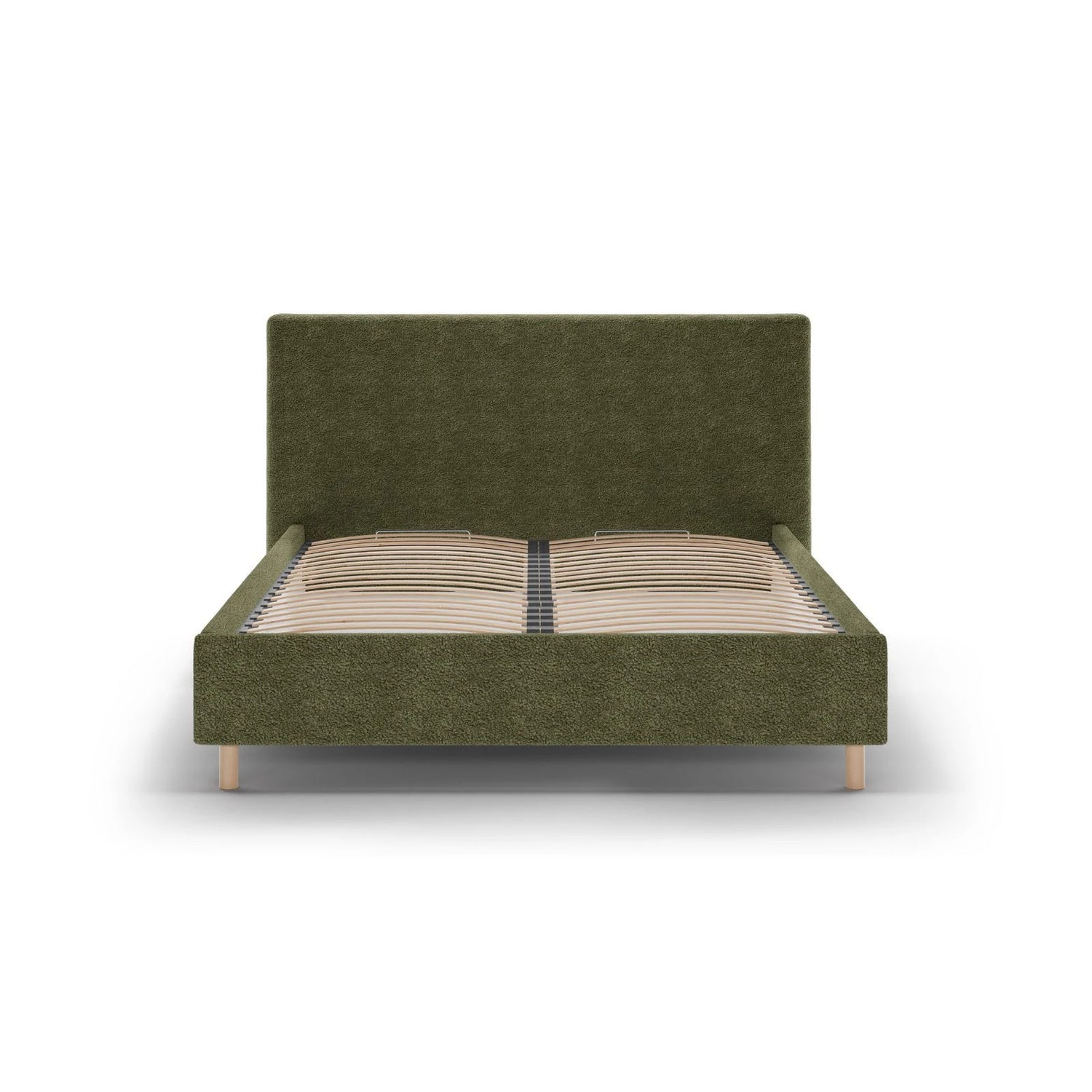 Eloise Bett mit Kopfteil und Stauraum aus Boucle in Grün (Rolf 14), 160x200 cm von Micadoni – Bild 3