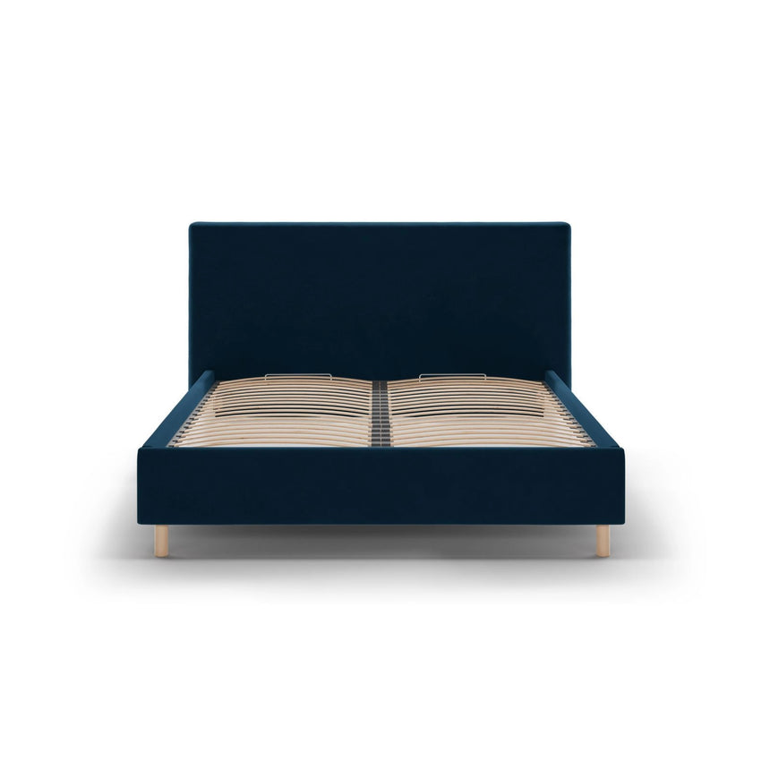 Eloise Bett mit Kopfteil und Stauraum aus Samt in Marineblau (Magic Velvet 2211), 160x200 cm von Micadoni – Bild 3