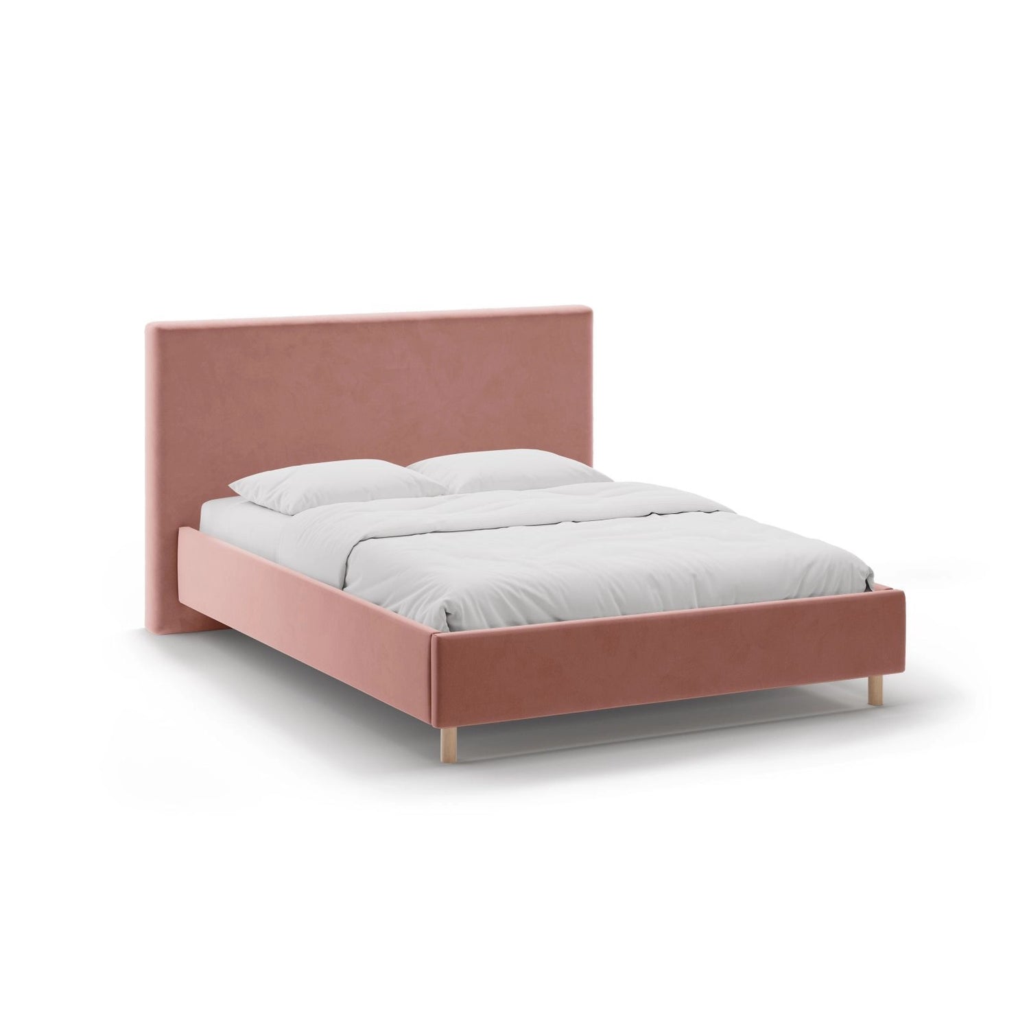 Eloise Bett mit Kopfteil und Stauraum aus Samt in Rosa (Magic Velvet 2257), 140x200 cm von Micadoni – Bild 1