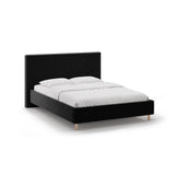 Eloise Bett mit Kopfteil und Stauraum aus Samt in Schwarz (Magic Velvet 2219), 140x200 cm von Micadoni – Bild 1