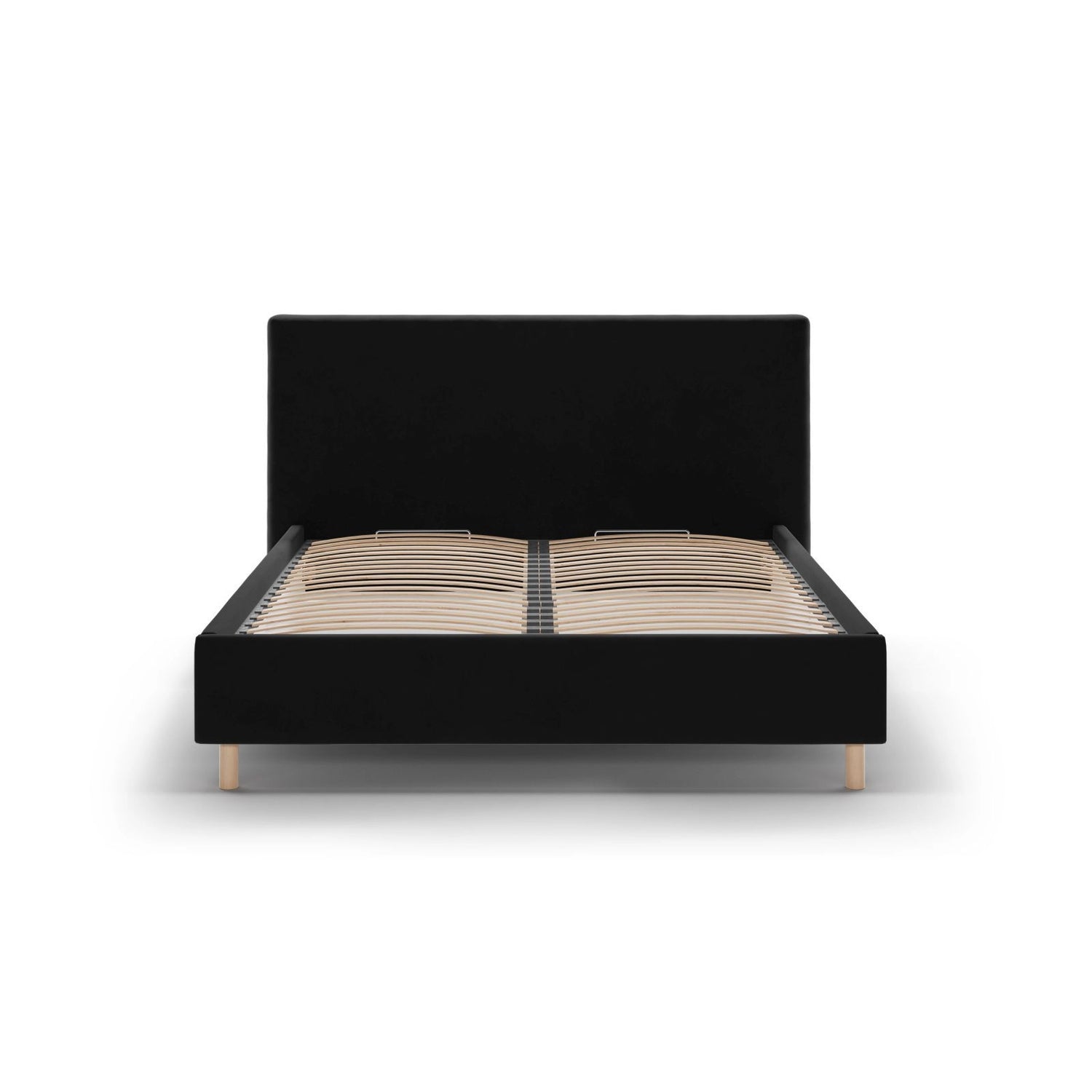Eloise Bett mit Kopfteil und Stauraum aus Samt in Schwarz (Magic Velvet 2219), 140x200 cm von Micadoni – Bild 3