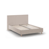 Eloise Bett mit Kopfteil und Stauraum aus Strukturierter Stoff in Cappuccino (Moly 11), 180x200 cm von Micadoni – Bild 4