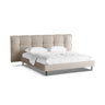 Eric Bett mit Kopfteil aus Boucle in Dunkelbeige (Sicuro 50), 140x200 cm von Micadoni – Bild 1