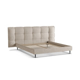 Eric Bett mit Kopfteil aus Boucle in Dunkelbeige (Sicuro 50), 200x200 cm von Micadoni – Bild 6