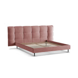 Eric Bett mit Kopfteil aus Samt in Flamingo (Casino Salmon), 160x200 cm von Micadoni – Bild 6
