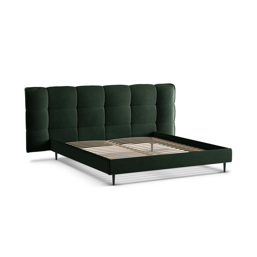 Eric Bett mit Kopfteil aus Samt in Flaschengrün (Casino Deep Green), 200x200 cm von Micadoni – Bild 6