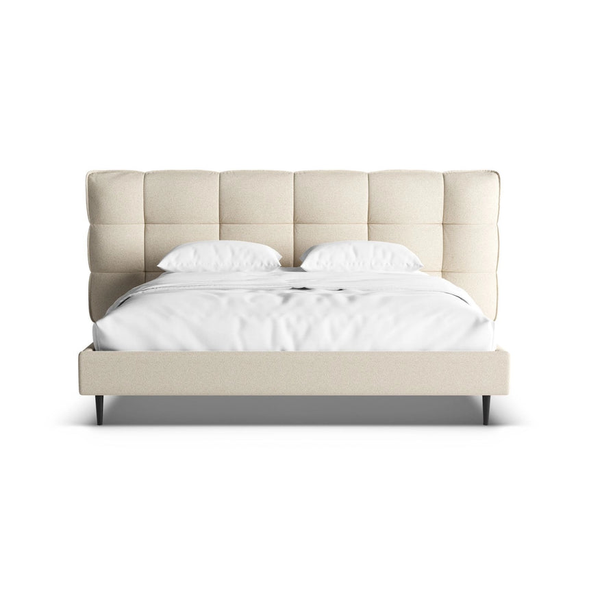 Eric Bett mit Kopfteil aus Strukturierter Stoff in Leichtes Beige Melange (Puente 03), 180x200 cm von Micadoni – Bild 5