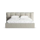 Eric Bett mit Kopfteil und Stauraum aus Strukturierter Stoff in Beige Melange (Puente 06), 180x200 cm von Micadoni – Bild 5