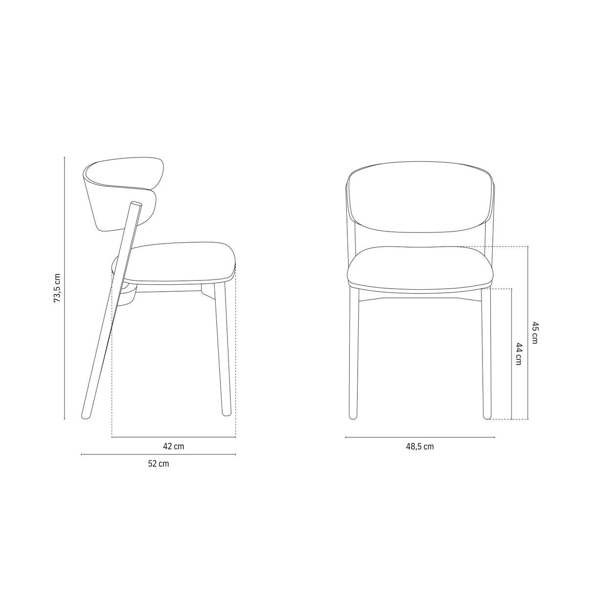 Essstuhl Mares aus Holz von Micadoni – Produktbild 3