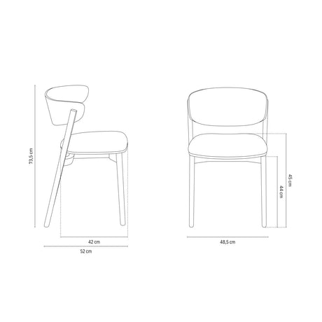 Essstuhl Mares aus Holz von Micadoni – Produktbild 3