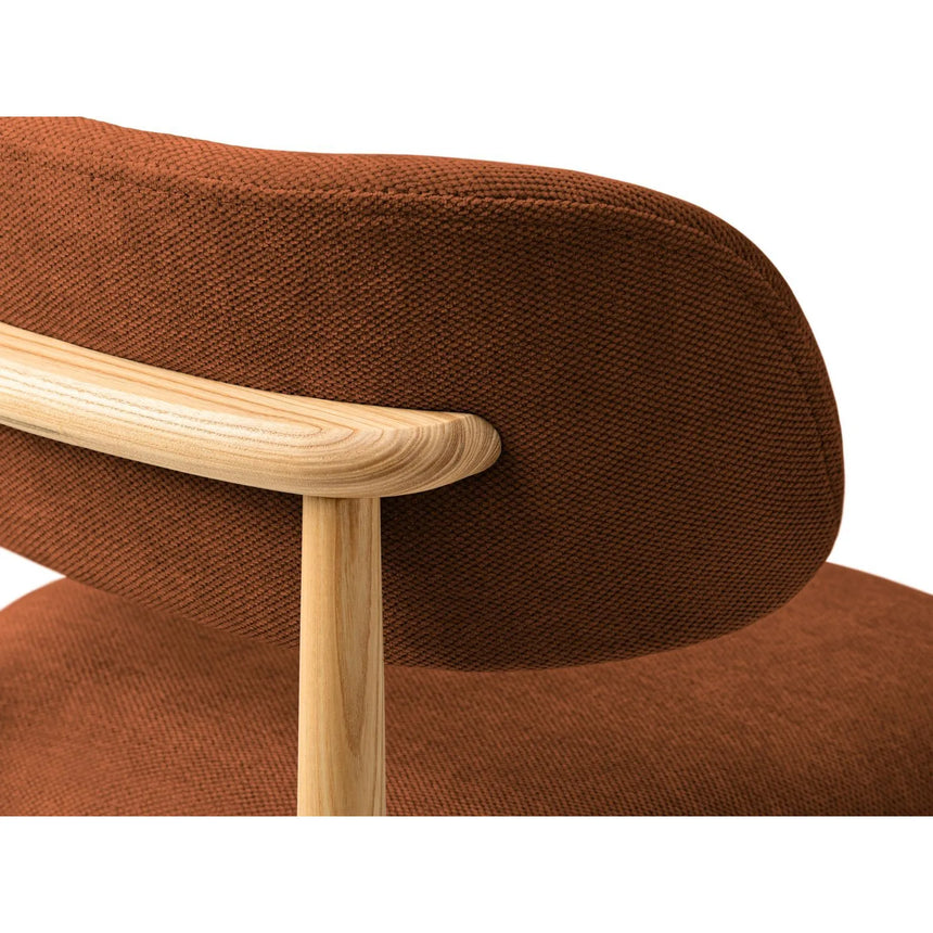Evan Essstuhl, Gestell in Natur, aus Chenille (Reb20) in Orange von Micadoni – Bild 5