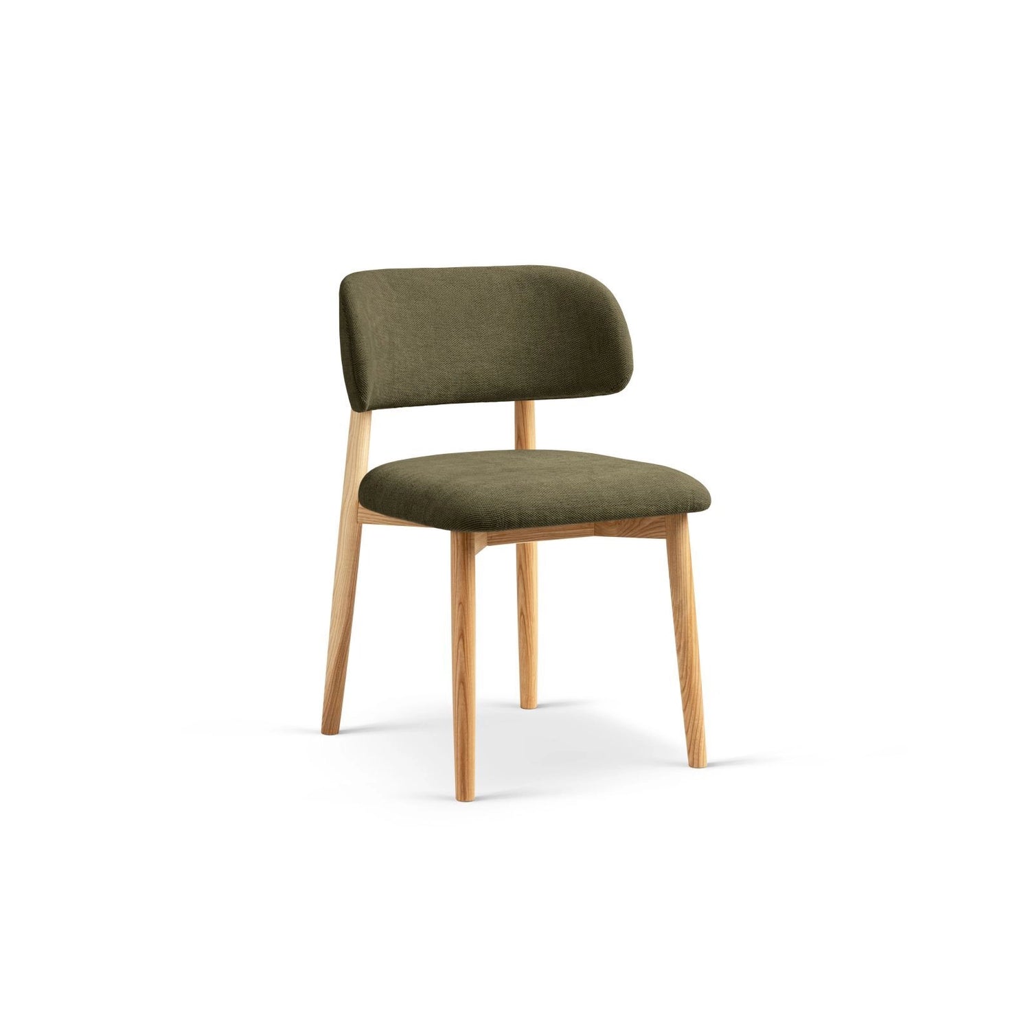 Evan Essstuhl, Gestell in Natur, aus Chenille (Reb25) in Beige von Micadoni – Bild 1