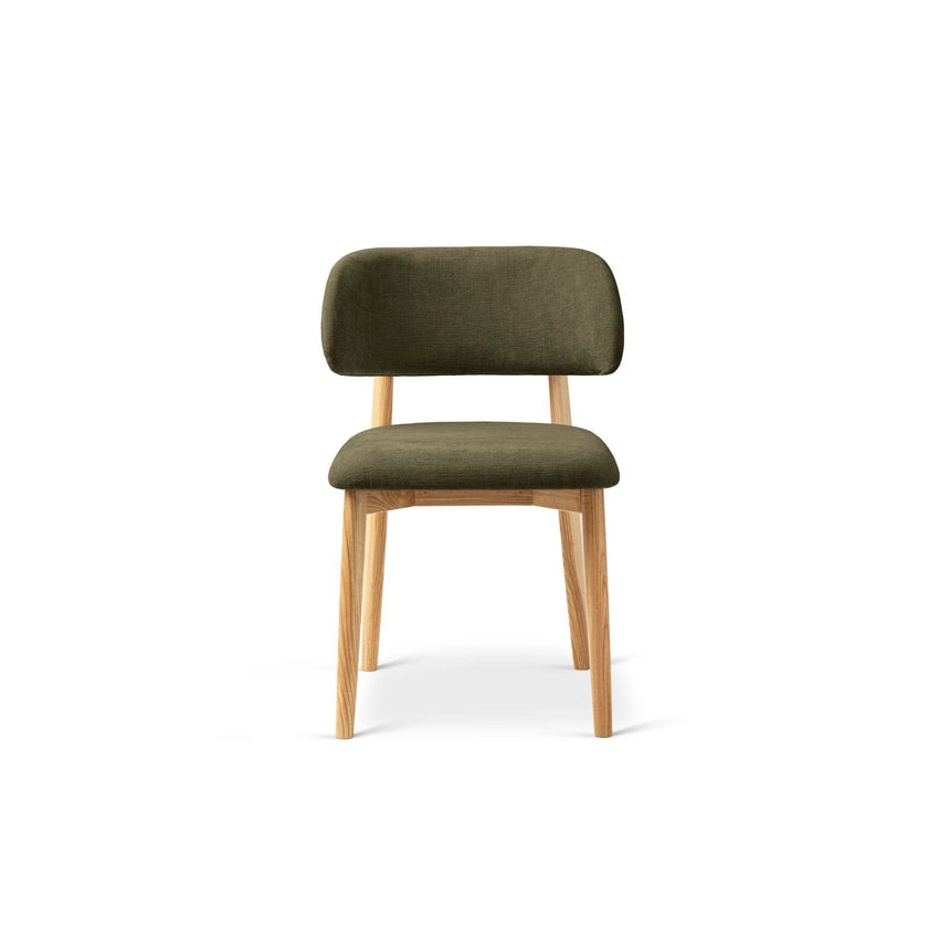 Evan Essstuhl, Gestell in Natur, aus Chenille (Reb25) in Beige von Micadoni – Bild 3
