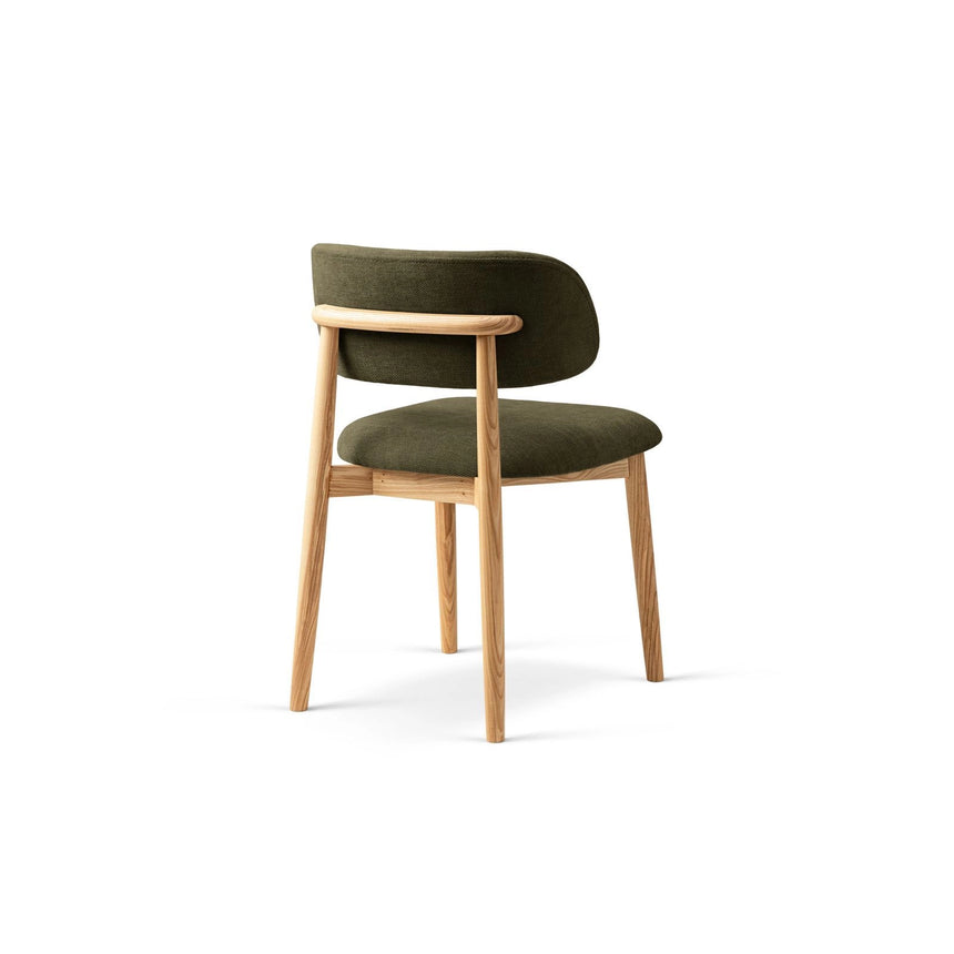 Evan Essstuhl, Gestell in Natur, aus Chenille (Reb25) in Beige von Micadoni – Bild 4