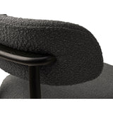 Evan Essstuhl, Gestell in Schwarz, aus Boucle (Bal2083) in Dunkelgrau von Micadoni – Bild 5
