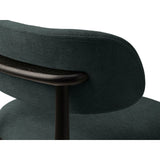 Evan Essstuhl, Gestell in Schwarz, aus Chenille (Reb14) in Petrol von Micadoni – Bild 5