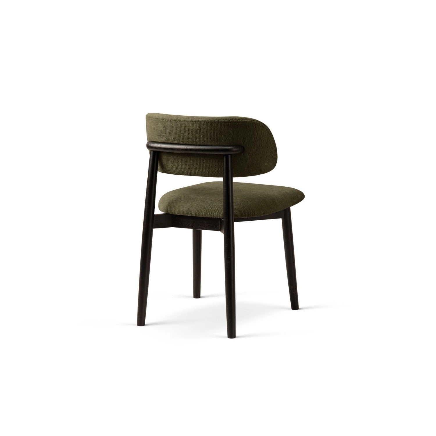 Evan Essstuhl, Gestell in Schwarz, aus Chenille (Reb18) in Light Green von Micadoni – Bild 4