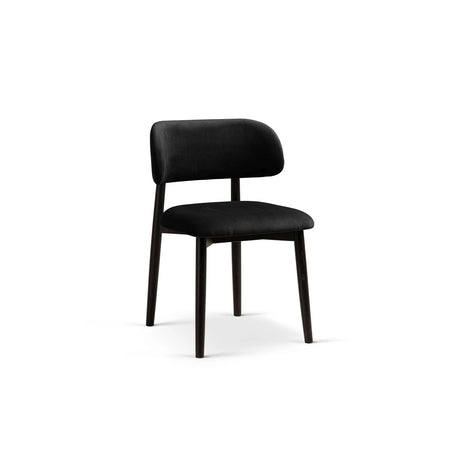 Evan Essstuhl, Gestell in Schwarz, aus Samt (Ma2219) in Schwarz von Micadoni – Bild 1