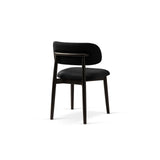 Evan Essstuhl, Gestell in Schwarz, aus Samt (Ma2219) in Schwarz von Micadoni – Bild 4