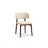 Evan Essstuhl, Gestell in Walnuss, aus Boucle (Bal2074) in Beige von Micadoni – Bild 1