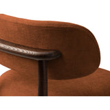 Evan Essstuhl, Gestell in Walnuss, aus Chenille (Reb20) in Orange von Micadoni – Bild 5