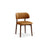 Evan Essstuhl, Gestell in Walnuss, aus Samt (Ma2286) in Camel von Micadoni – Bild 1