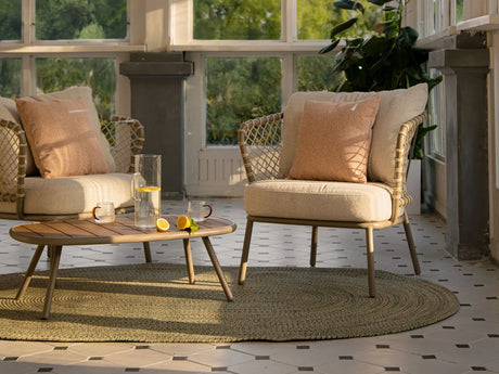 Garten Couchtisch Margalida aus Aluminium und Kunststoff 95x60x30 von Micadoni – Produktbild 2