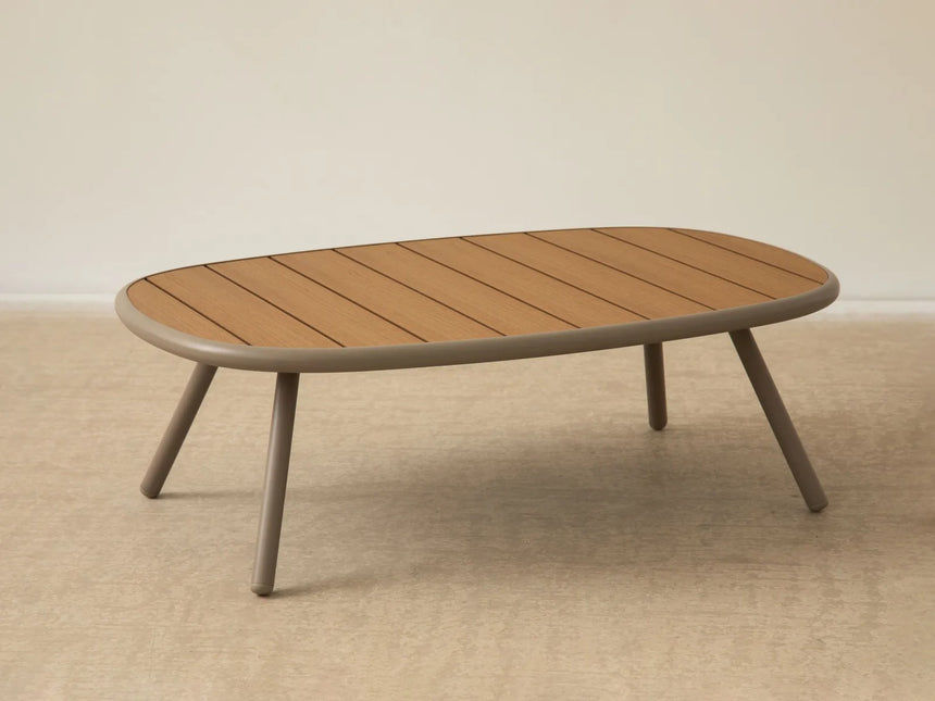 Garten Couchtisch Margalida aus Aluminium und Kunststoff 95x60x30 von Micadoni – Produktbild 3