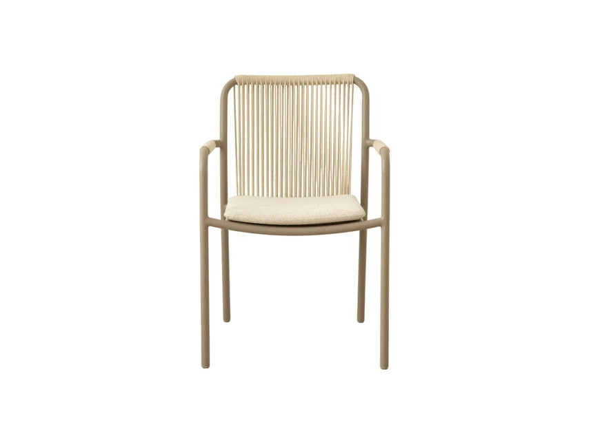 Gartenstuhl Peralta aus Aluminium und geflochtenem Seil Beige 62x57x83.5 von Micadoni – Produktbild 1