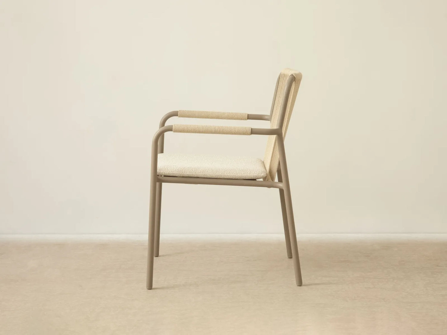 Gartenstuhl Peralta aus Aluminium und geflochtenem Seil Beige 62x57x83.5 von Micadoni – Produktbild 5