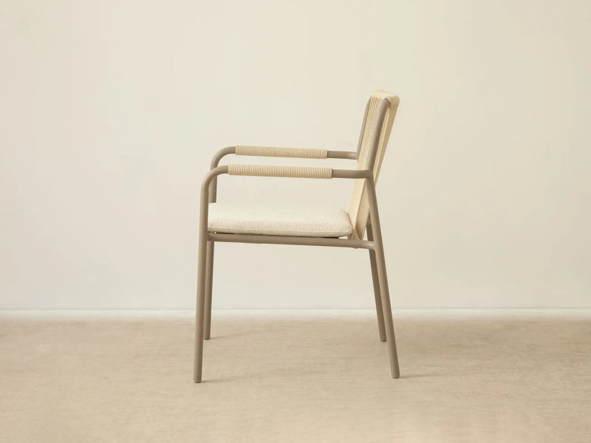 Gartenstuhl Peralta aus Aluminium und geflochtenem Seil Beige 62x57x83.5 von Micadoni – Produktbild 5