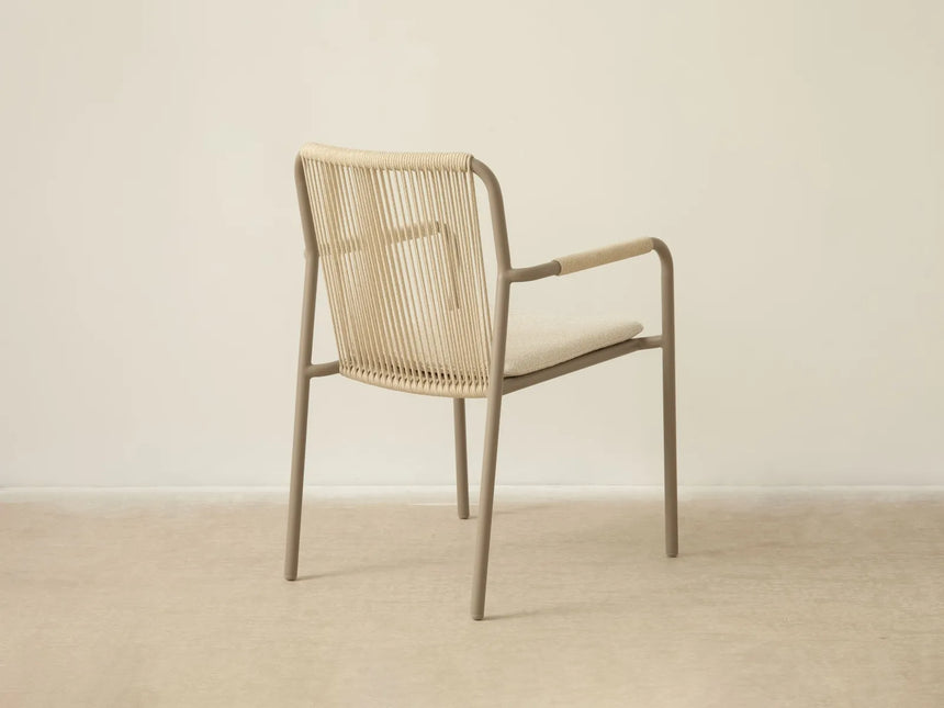 Gartenstuhl Peralta aus Aluminium und geflochtenem Seil Beige 62x57x83.5 von Micadoni – Produktbild 6