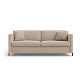 Gloria 2-Sitzer Sofa mit Schlaffunktion, ausklappbar, aus Samt in Beige (Salvador 1), 186x102 cm von Micadoni – Bild 1