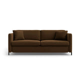 Gloria 2-Sitzer Sofa mit Schlaffunktion, ausklappbar, aus Samt in Chocolate (Salvador 4), 186x102 cm von Micadoni – Bild 1