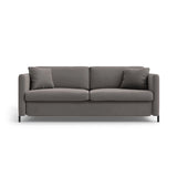Gloria 2-Sitzer Sofa mit Schlaffunktion, ausklappbar, aus Samt in Grau (Salvador 17), 186x102 cm von Micadoni – Bild 1