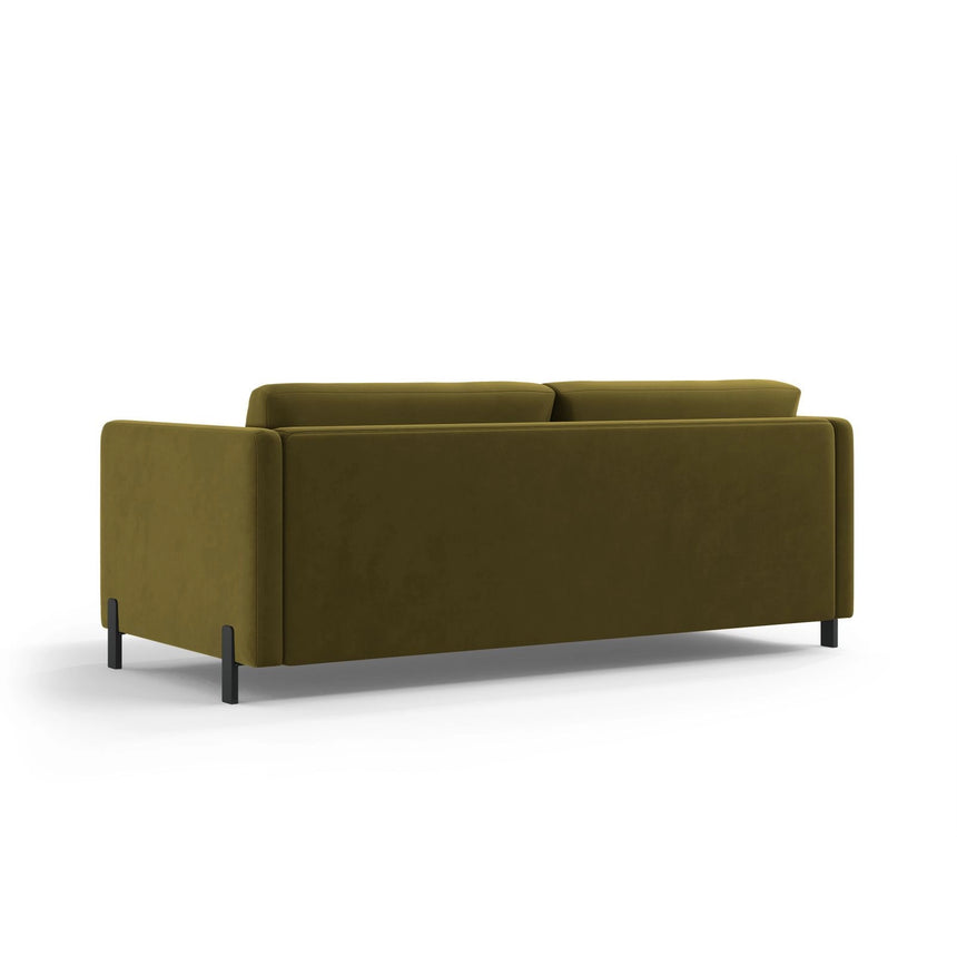 Gloria 2-Sitzer Sofa mit Schlaffunktion, ausklappbar, aus Samt in Grün (Salvador 8), 186x102 cm von Micadoni – Bild 3