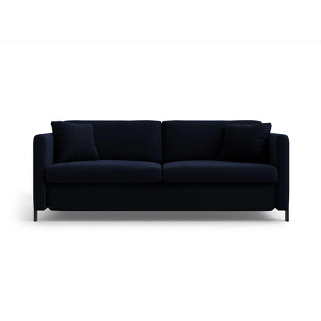 Gloria 2-Sitzer Sofa mit Schlaffunktion, ausklappbar, aus Samt in Königsblau (Salvador 5), 186x102 cm von Micadoni – Bild 1