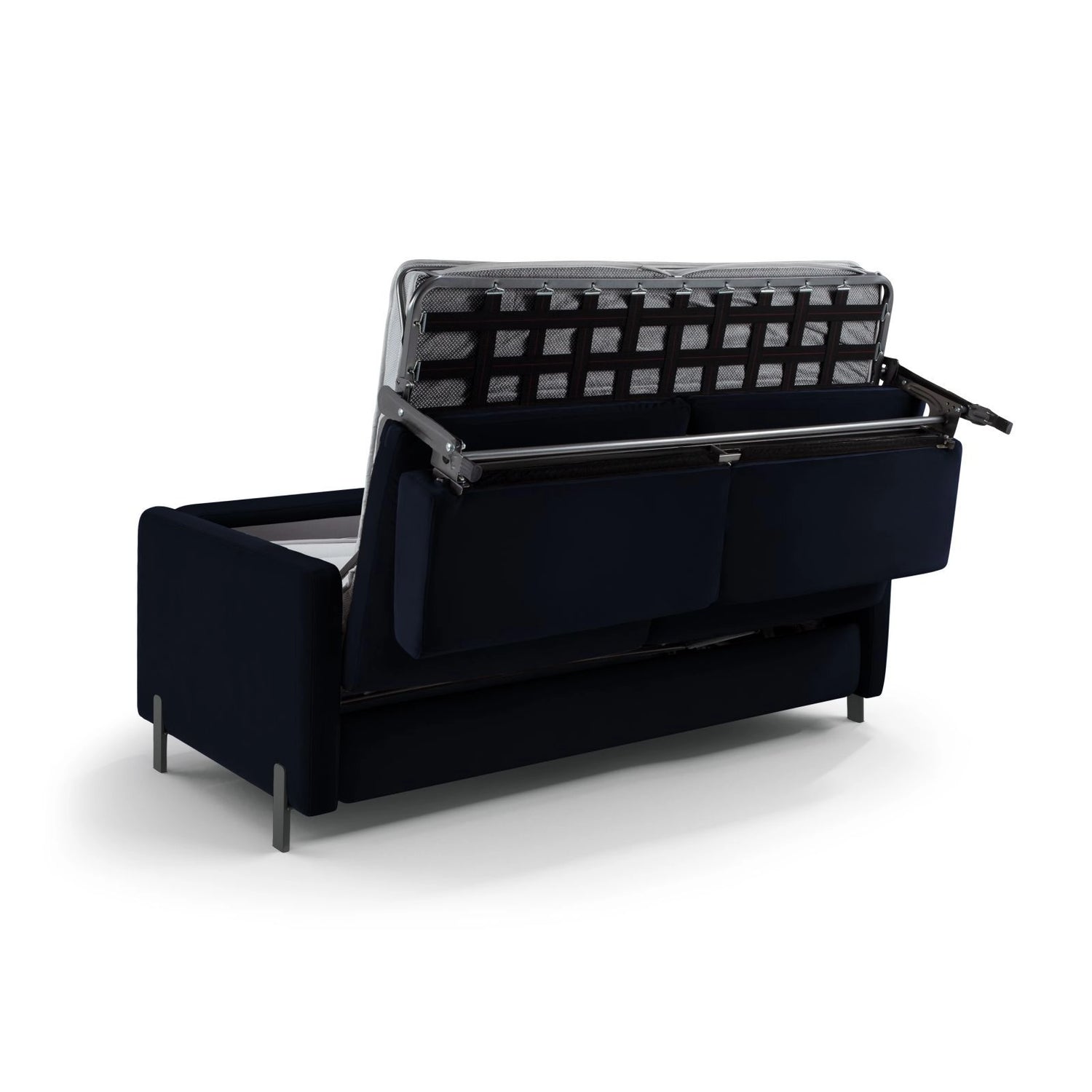 Gloria 2-Sitzer Sofa mit Schlaffunktion, ausklappbar, aus Samt in Königsblau (Salvador 5), 186x102 cm von Micadoni – Bild 4