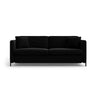 Gloria 2-Sitzer Sofa mit Schlaffunktion, ausklappbar, aus Samt in Schwarz (Salvador 19), 186x102 cm von Micadoni – Bild 1
